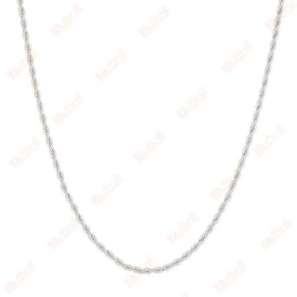 silver necklace geometric shape copper